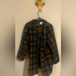 Ava &Viv, 1X, plaid coatigan